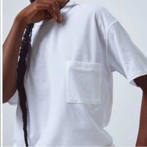 NEW Lunya Cool Cotton Every Body Pocket Tee T-Shirt White